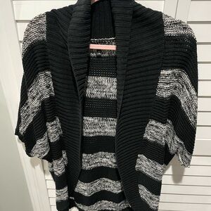 Express Cocoon Black and Gray Sweater